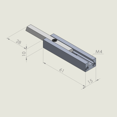 Jogger universal 10mm con M4 para SALIDA de 28mm