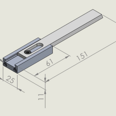 ALU jogger 11mm Drop/guide W/slide Universal