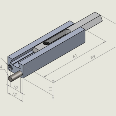 Slim alu jogger 11mm with slot slide universal