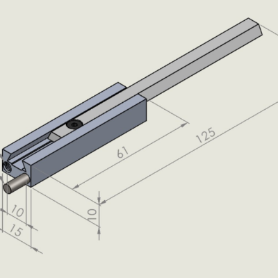 Slim Alu jogger 10mm FIX 125mm with pin