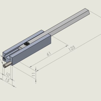 Slim Alu jogger 11mm FIX 125mm with pin