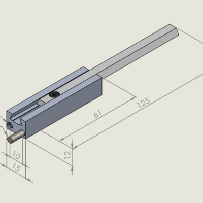 Slim Alu jogger 12mm FIX 125mm with pin