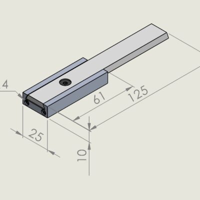 Alu jogger  10mm / Fix slide 125mm with M4