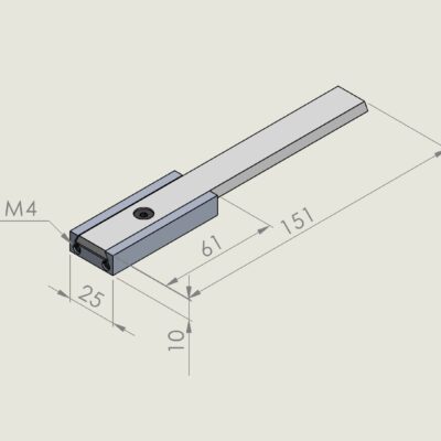 Alu jogger  10mm /Fix slide 151mm with M4