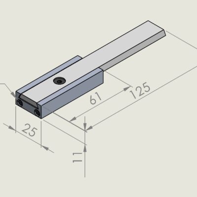 Alu jogger  11mm /Fix slide 125mm with M5
