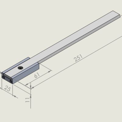 Alu jogger 11mm /FIX slide 251mm with M5