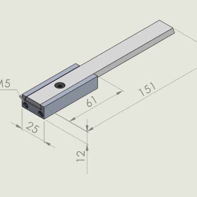 Alu jogger  12mm/Fix slide 151mm withM5