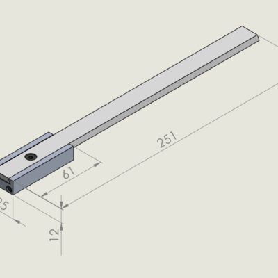 Alu jogger 12mm Drop/FIX slide 251mm with M5