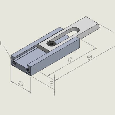 Alu jogger 10mm Drop/glide with M4 hols slide guide 28mm, telescopic