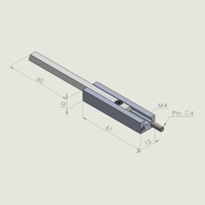 Jogger universal 10mm with M4 and pin 4mm FIX